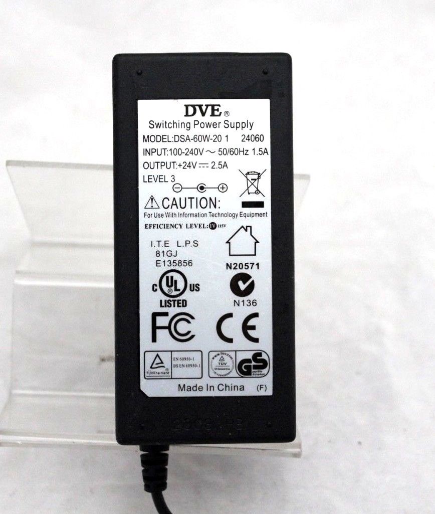 *100% Brand NEW* 24V 2.5A LCD TFT AC Power Adapter DVE DSA-60W-20 1 24060 Switching Power Supply Free shipping - Click Image to Close